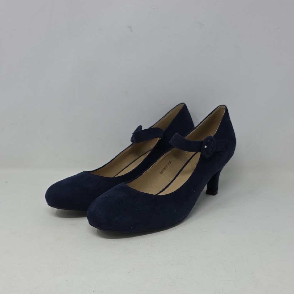 IDIFU Navy Blue Heels with Strap Size 9.5